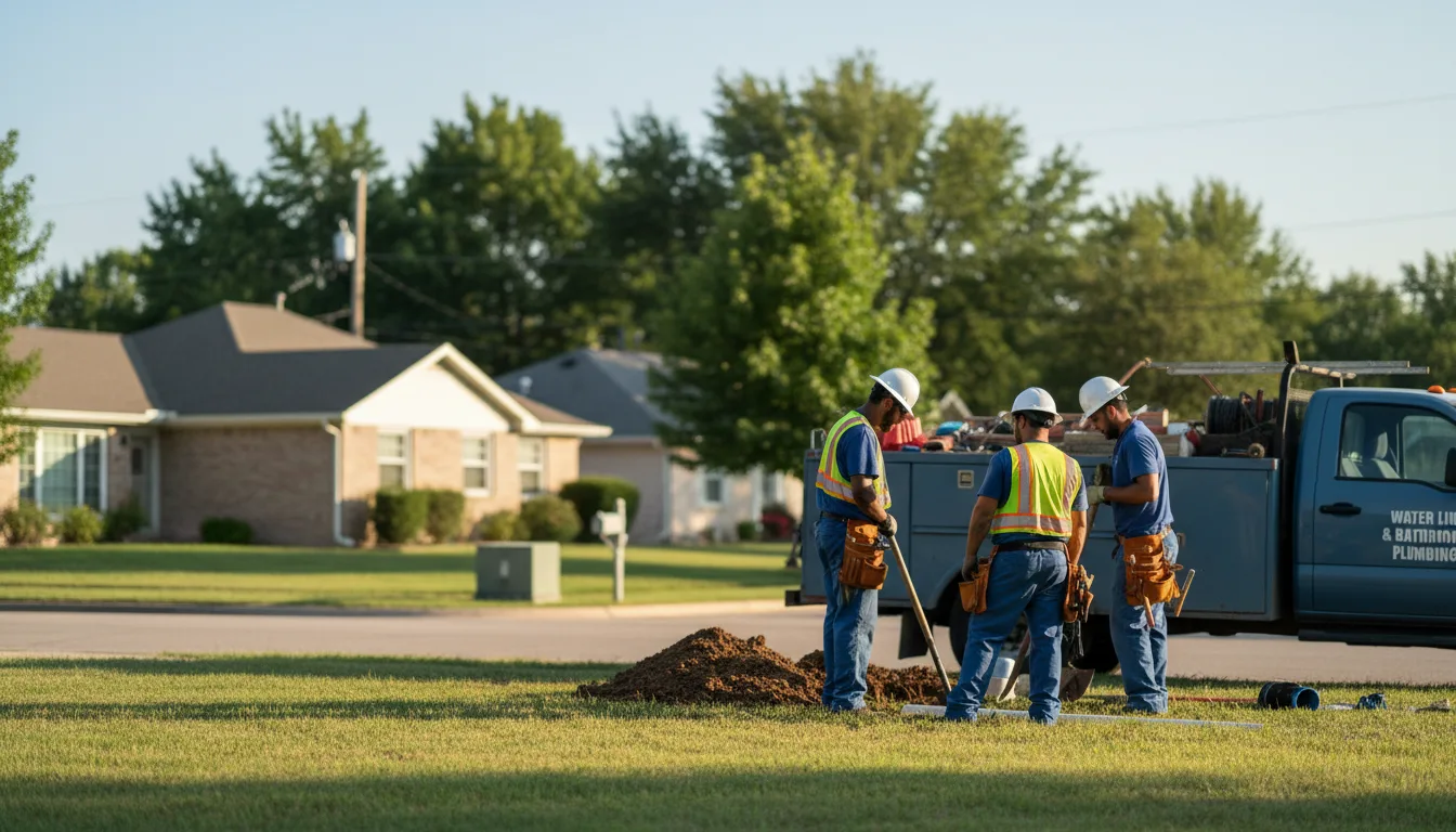 Residential water line and bathroom plumbing service in Ancona, IL